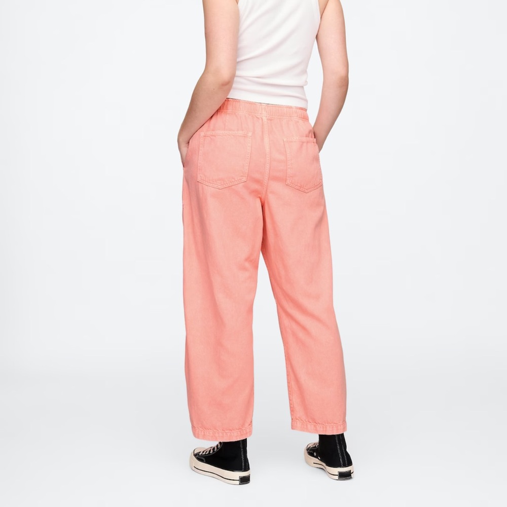 GAP Mid Rise SuperSoft Pull-On Barrel Jeans - Picture 6 of 11